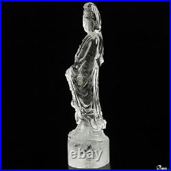 5.4 Quartz Rock Crystal Hand Carved Crystal Kwan-yin Sculpture, Crystal Healing 5.4 Quartz Rock Crystal Hand Carved Crystal Kwan-yin Sculpture, Crystal Healing
