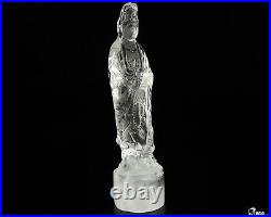 5.4 Quartz Rock Crystal Hand Carved Crystal Kwan-yin Sculpture, Crystal Healing 5.4 Quartz Rock Crystal Hand Carved Crystal Kwan-yin Sculpture, Crystal Healing