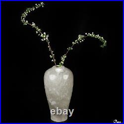 5.5 Quartz Rock Crystal Hand Carved Crystal Vase Sculpture, Crystal Healing