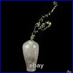 5.5 Quartz Rock Crystal Hand Carved Crystal Vase Sculpture, Crystal Healing