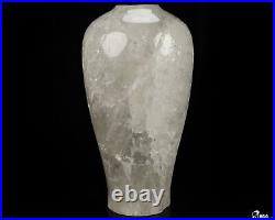 5.5 Quartz Rock Crystal Hand Carved Crystal Vase Sculpture, Crystal Healing