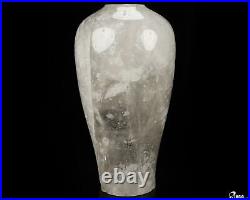 5.5 Quartz Rock Crystal Hand Carved Crystal Vase Sculpture, Crystal Healing