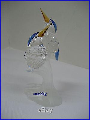 623323 Malchite Kingfishers Tropical Birds Crystal Figuine Swarovski MIB