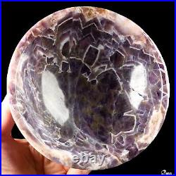 6.3 Dream Chevron Amethyst Hand Carved Crystal Bowl, Crystal Healing
