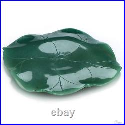 6.3 Green Aventurine and White Jade Hand Carved Crystal Lotus Sculpture