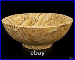 6.3 Picture Jasper Hand Carved Crystal Bowl, Crystal Healing