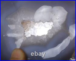 6.7 Agate Geode Hand Carved Crystal Fish Sculpture, Crystal Healing