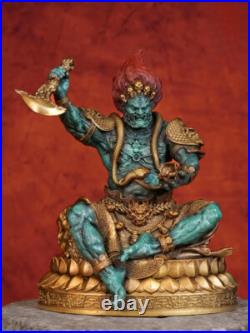6.8 Brass Mahakala Statue Wrathful Deity Buddha Sculpture Buddhism Artwork Deco 6.8 Brass Mahakala Statue Wrathful Deity Buddha Sculpture Buddhism Artwork Deco