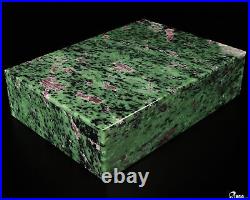 6.9 Ruby Zoisite Hand Carved Crystal Jewelry Box, Crystal Healing