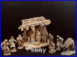 6 ANRI Karl Kuolt Wood-carved Nativity Set From Italy