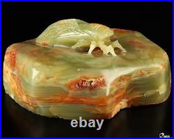 7.3 Afghanistan Jade Hand Carved Crystal Cicada Sculpture, Crystal Healing