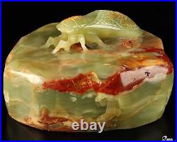 7.3 Afghanistan Jade Hand Carved Crystal Cicada Sculpture, Crystal Healing