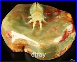 7.3 Afghanistan Jade Hand Carved Crystal Cicada Sculpture, Crystal Healing