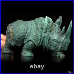 7.6 Ruby Zoisite Hand Carved Crystal Rhino Sculpture, Crystal Healing