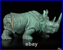 7.6 Ruby Zoisite Hand Carved Crystal Rhino Sculpture, Crystal Healing