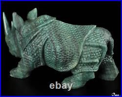 7.6 Ruby Zoisite Hand Carved Crystal Rhino Sculpture, Crystal Healing