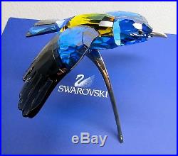 $950 Swarovski Color Crystal Bird Figurine ROLLER Blue Turquoise #957568
