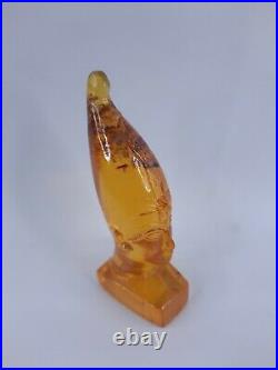 ANCIENT EGYPTIAN ANTIQUE AMBER Percious King Akhenaten Head Snake Protect