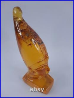 ANCIENT EGYPTIAN ANTIQUE AMBER Percious King Akhenaten Head Snake Protect