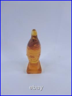 ANCIENT EGYPTIAN ANTIQUE AMBER Percious King Akhenaten Head Snake Protect