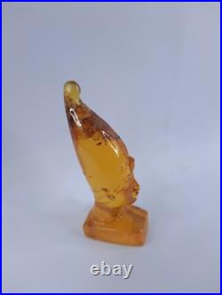 ANCIENT EGYPTIAN ANTIQUE AMBER Percious King Akhenaten Head Snake Protect