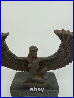 ANCIENT EGYPTIAN ANTIQUE STATUE Goddess Isis Egypt Stone Open Winged