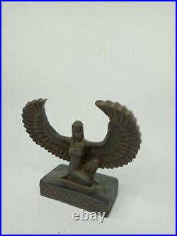 ANCIENT EGYPTIAN ANTIQUE STATUE Goddess Isis Egypt Stone Open Winged