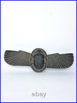 ANCIENT EGYPTIAN PHARAONIC STONE Egypt Pharaonic Winged Scarab Beetle Black