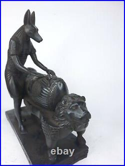 ANTIQUE ANCIENT EGYPTIAN STATUE Black Anubis Dead Afterlife Mummification