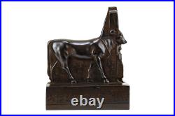 ANTIQUE ANCIENT EGYPTIAN STATUE Stone Goddess Hathor Standing Cow Handmade