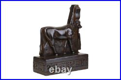 ANTIQUE ANCIENT EGYPTIAN STATUE Stone Goddess Hathor Standing Cow Handmade