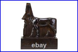 ANTIQUE ANCIENT EGYPTIAN STATUE Stone Goddess Hathor Standing Cow Handmade