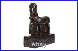 ANTIQUE ANCIENT EGYPTIAN STATUE Stone Goddess Hathor Standing Cow Handmade