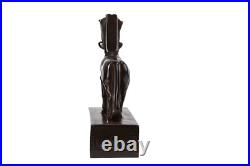 ANTIQUE ANCIENT EGYPTIAN STATUE Stone Goddess Hathor Standing Cow Handmade