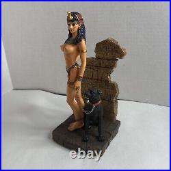 Ancient EGYPTIAN GODDESS BASTET & PANTHER STATUETTE Statue Toscano Veronese