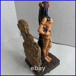 Ancient EGYPTIAN GODDESS BASTET & PANTHER STATUETTE Statue Toscano Veronese