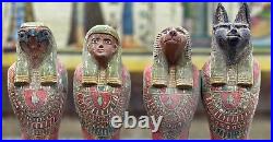 Ancient Egyptian Set Of four sons of Egyptian Horus
