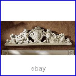 Angelic Cupids Stylish Hounds Royal Coat of Arms Sculptural Wall & Door Pediment