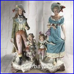 Antique 1880s Carl Schneider Bisque Figurine Set Family Made In Germany? 16