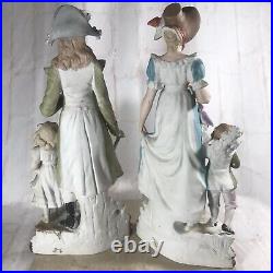 Antique 1880s Carl Schneider Bisque Figurine Set Family Made In Germany? 16