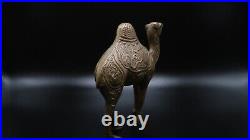 Antique Arabic Arabia Brass Camel Statue Figure Decor Paperweight 4.25