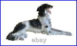 Antique Art Nouveau Porcelain Figure Borzoi Dog or Russian Greyhound Kunst 20th