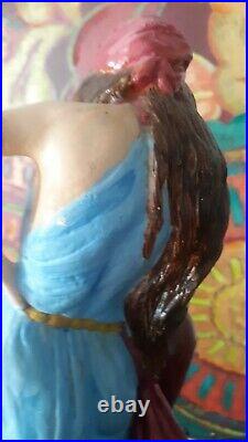 Antique Art Nouveau Rebecca At the Well Chalkware Statue ODD FELLOWS HALL