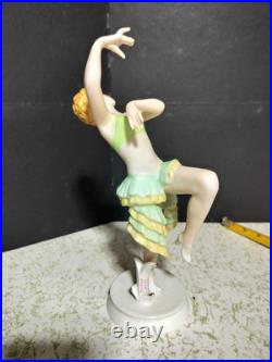 Antique Austrian Vienna Art-Deco Porcelain Figurine, Dancer, 10.5 high