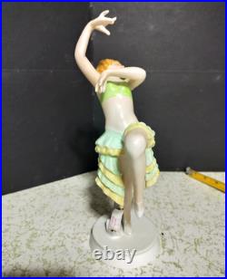 Antique Austrian Vienna Art-Deco Porcelain Figurine, Dancer, 10.5 high