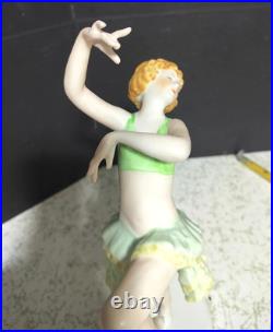 Antique Austrian Vienna Art-Deco Porcelain Figurine, Dancer, 10.5 high