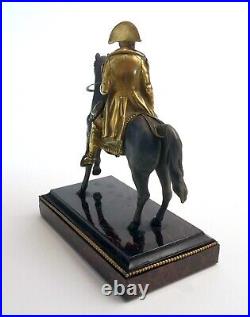 Antique Early 1900's Brass Statue of Napoleon Bonaparte on His Horse