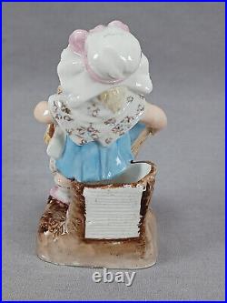 Antique German Conta & Boehme Girl With Harmonica Figurine Match Holder Striker