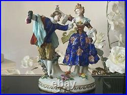 Antique German Dresden Porcelain Figurine A Couple