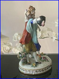 Antique German Dresden Porcelain Figurine A Couple